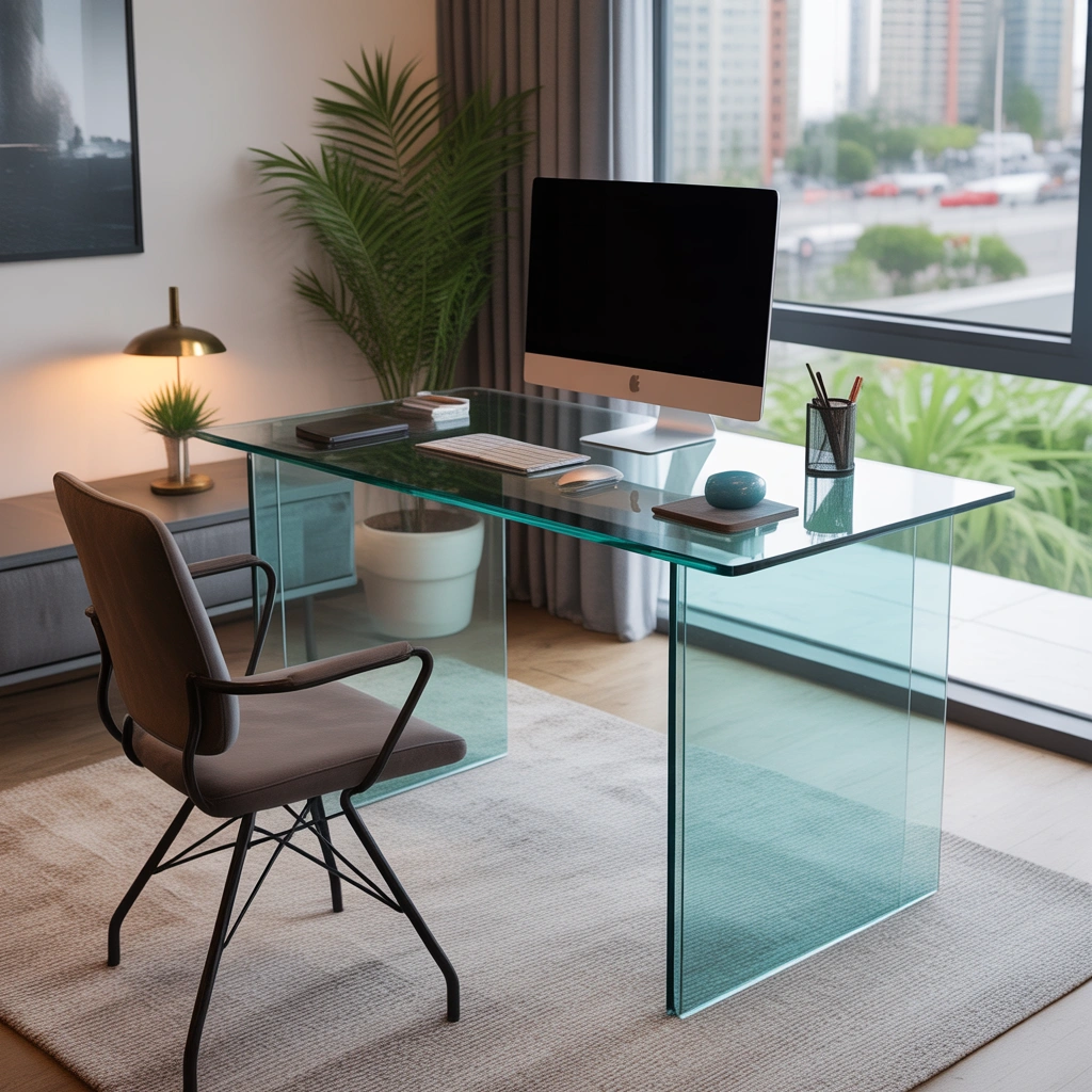 Modern Glass Corner Desk for a Sleek Professional Look