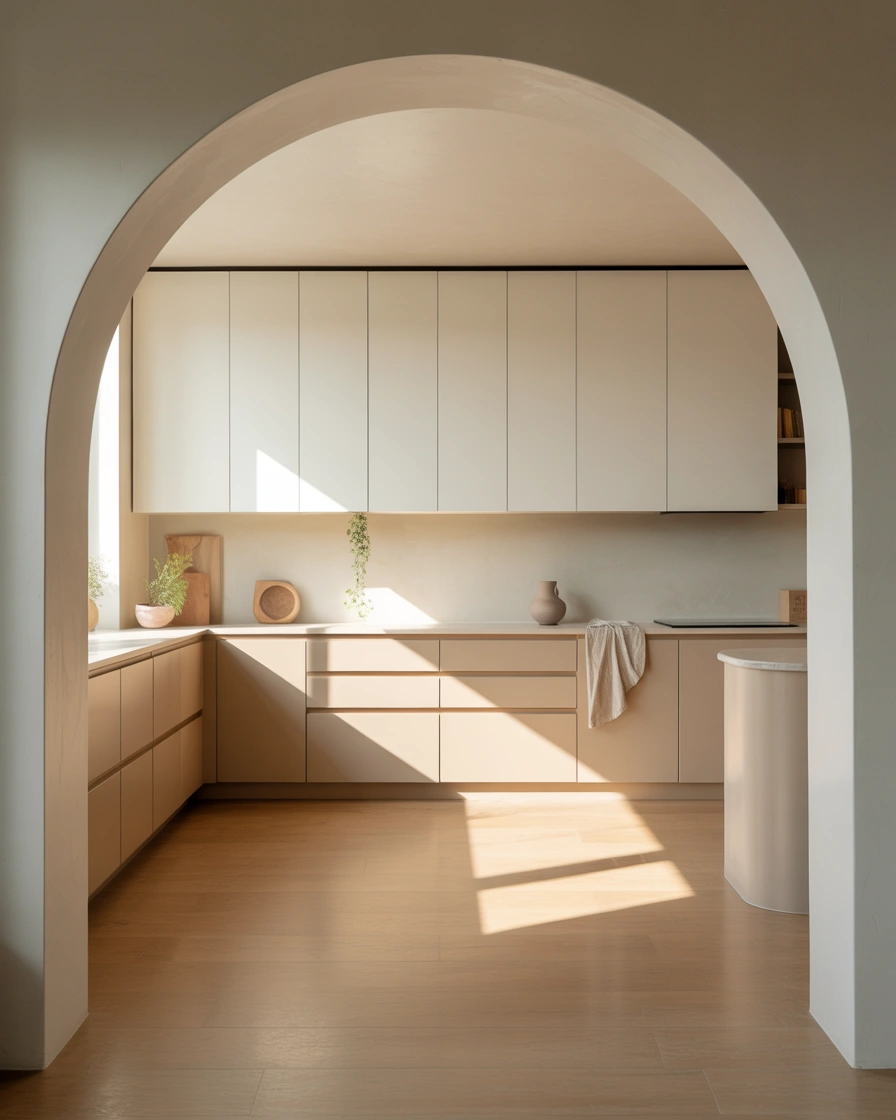 Modern Minimalist Kitchen Arch Design With Clean Lines