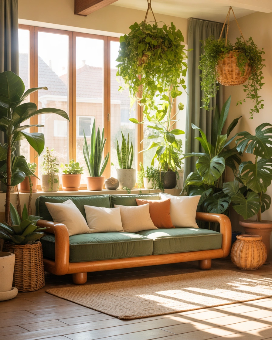 Nature Inspired Toca Boca Living Room With Plants and Green Elements
