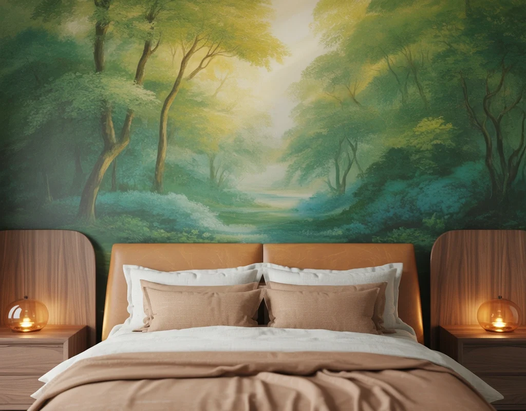 Nature Inspired Wallpaper for a Calm and Relaxing Bedroom Atmosphere