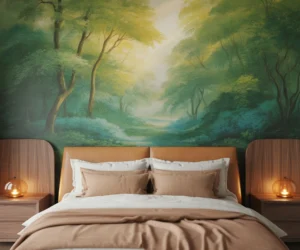 Nature Inspired Wallpaper for a Calm and Relaxing Bedroom Atmosphere