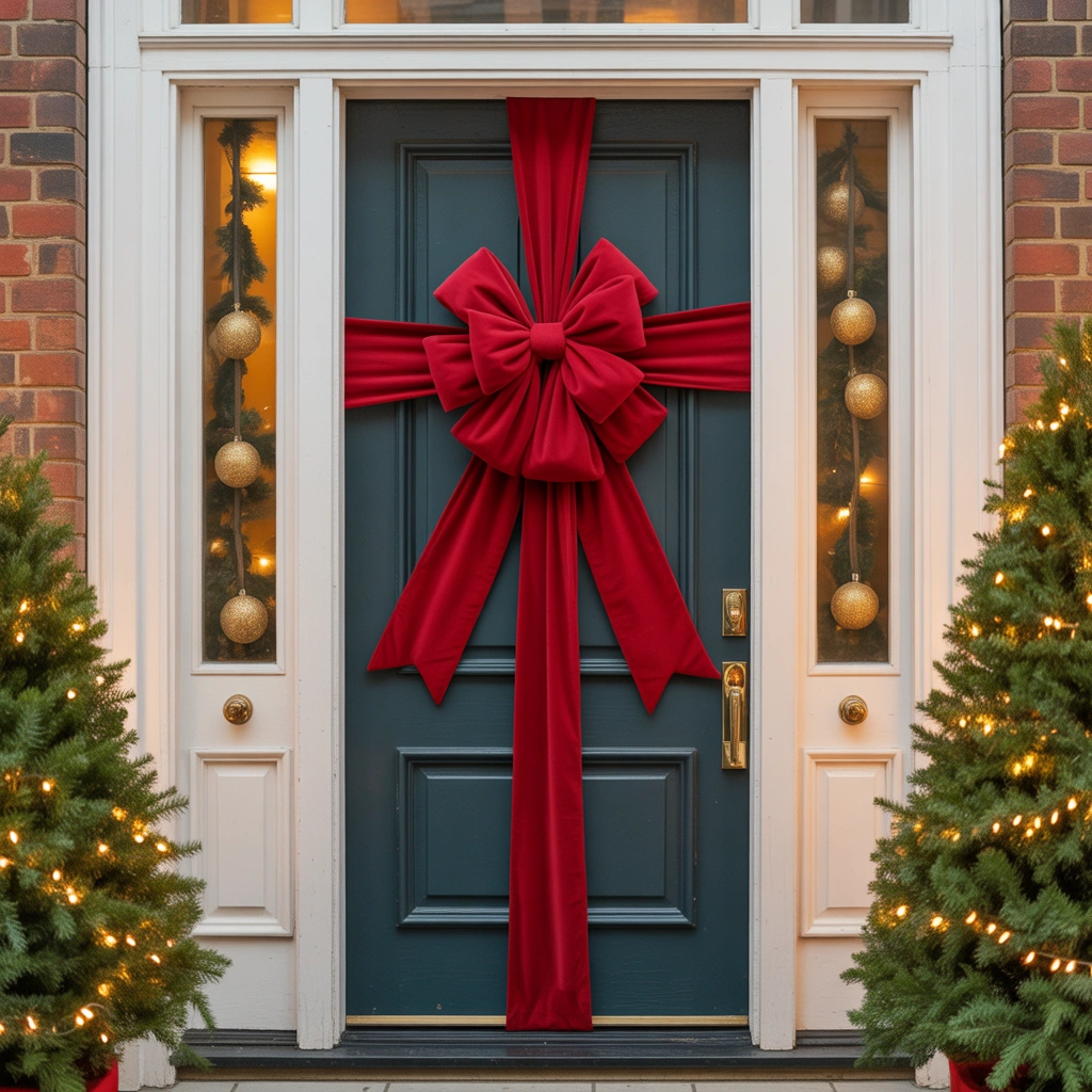 Oversized Christmas Bow Door Decoration