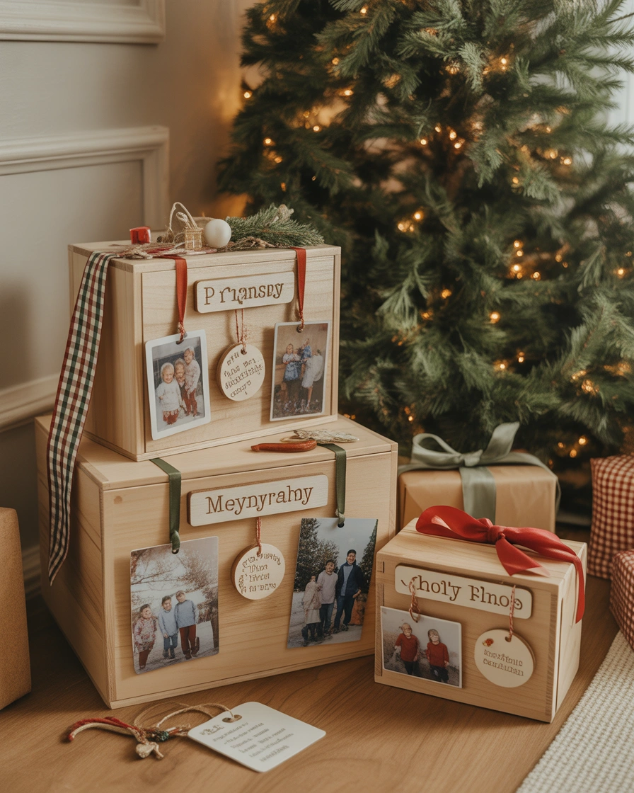 Personalized Christmas Memory Boxes Decoration