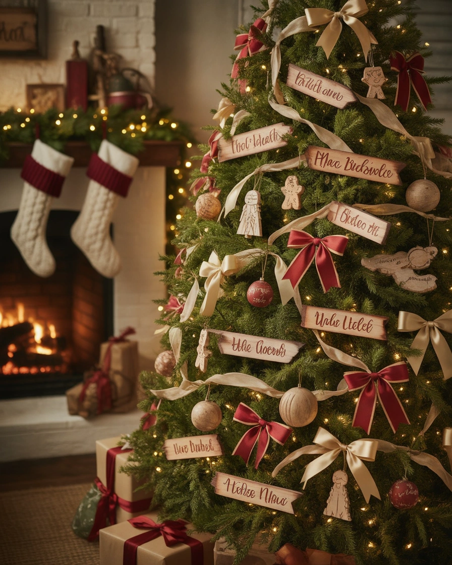 Personalized Family Christmas Tree Bows
