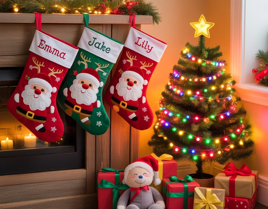 Personalized Kids Christmas Socks Decoration