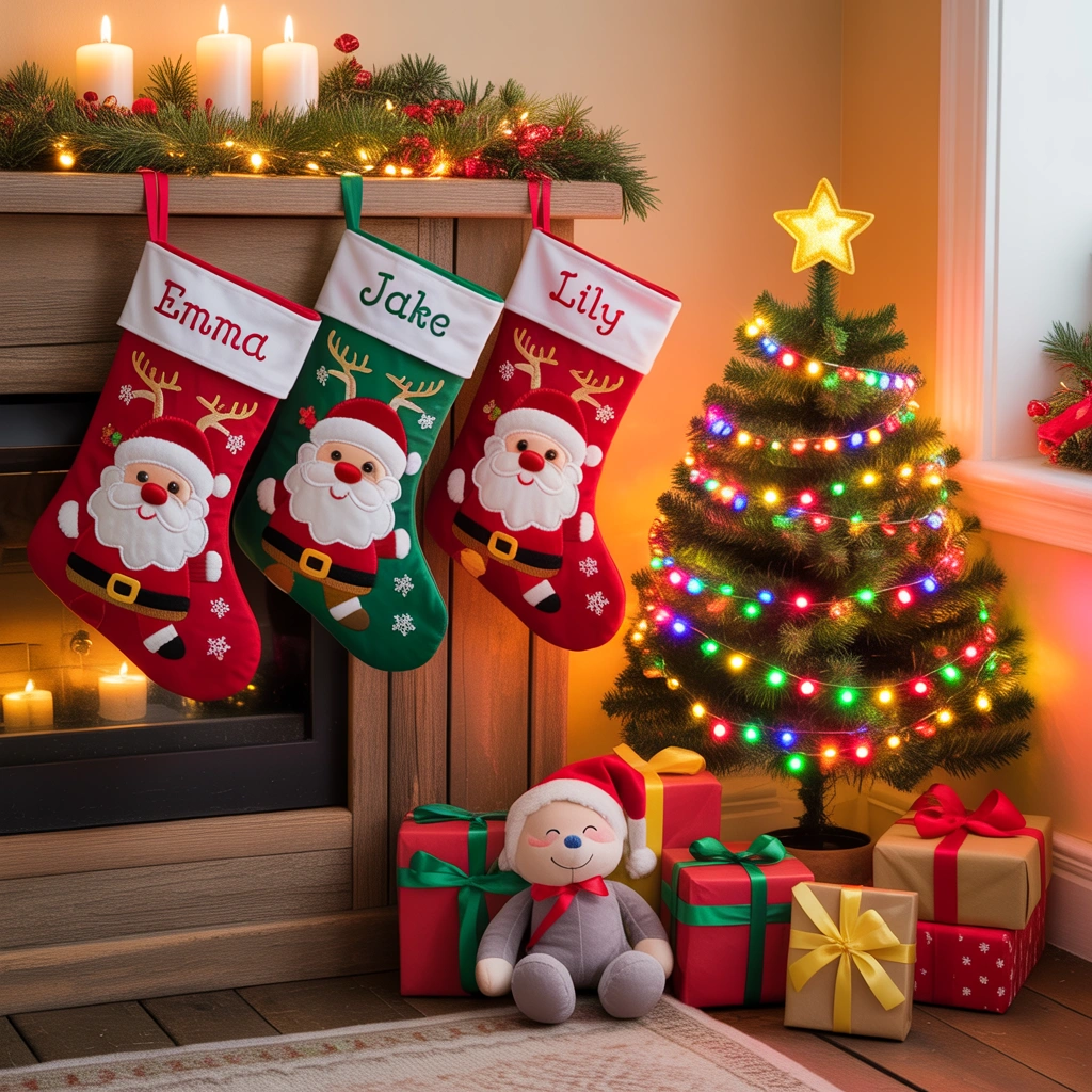 Personalized Kids Christmas Socks Decoration