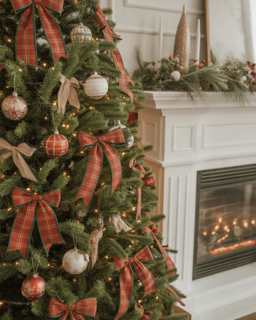 Plaid Ribbon Bows for a Cozy Holiday Feel