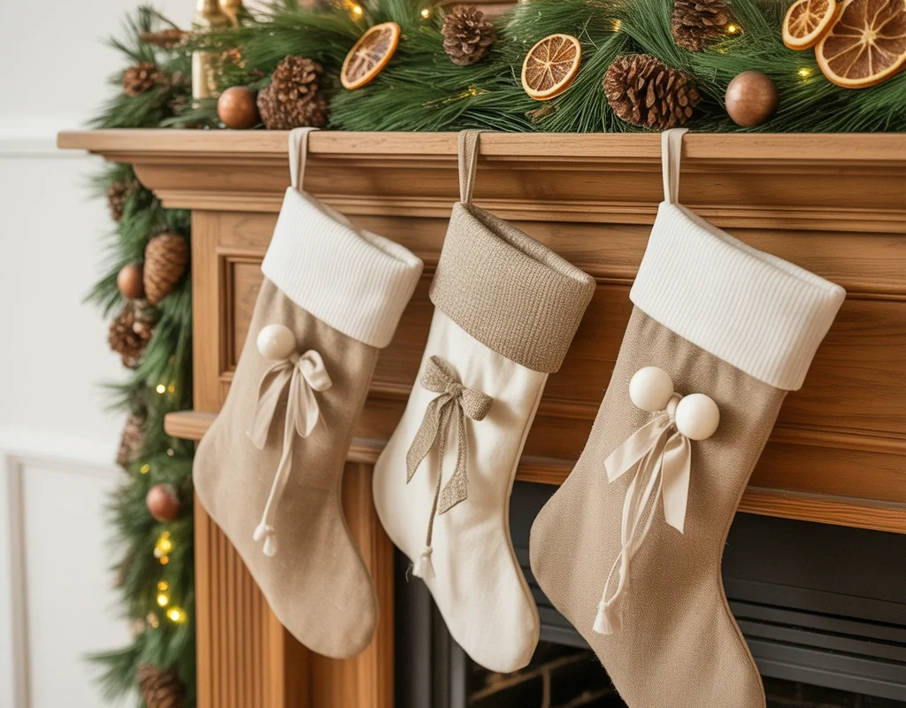 Rustic Farmhouse Christmas Socks Decoration