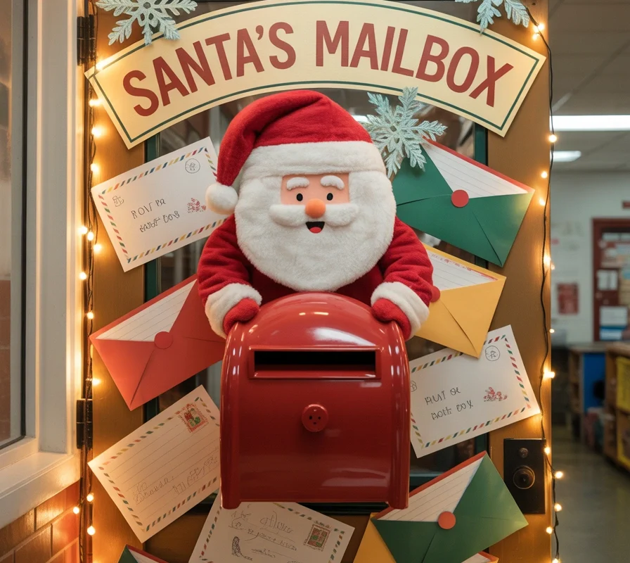 Santa’s Mailbox Christmas Door Display