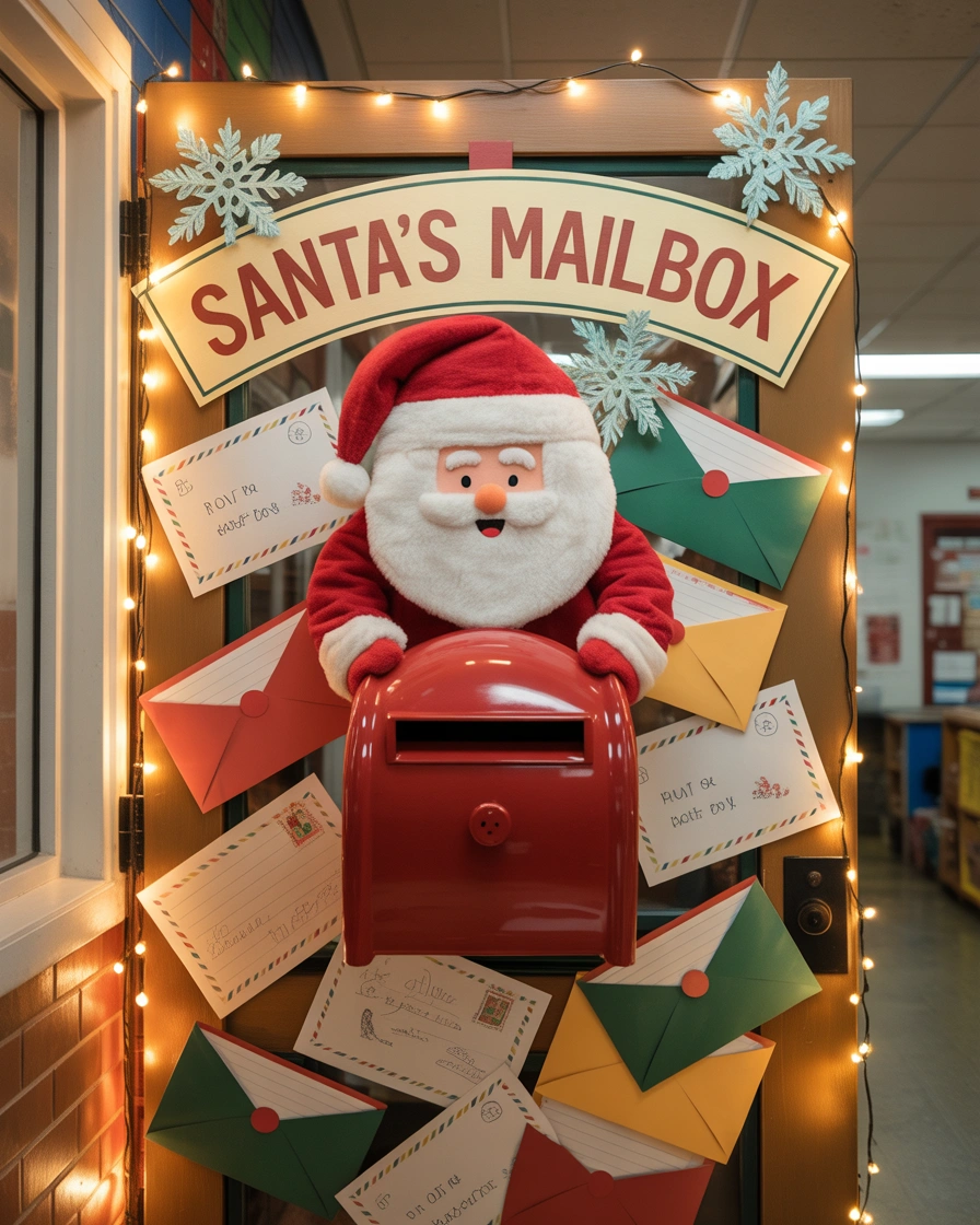 Santa’s Mailbox Christmas Door Display