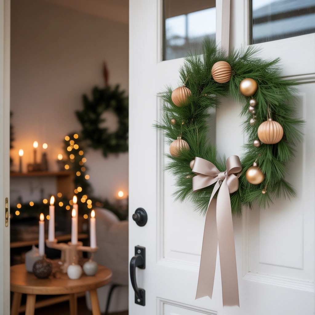Scandinavian Style Christmas Door Decoration