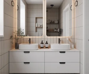 Small Bathroom Double Sink Vanity Design for Maximum Space Efficiency