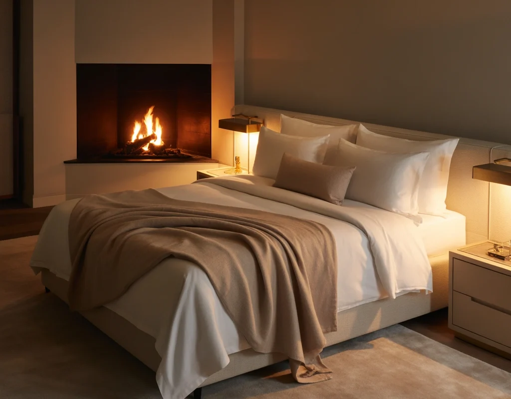 Small Bedroom Corner Fireplace