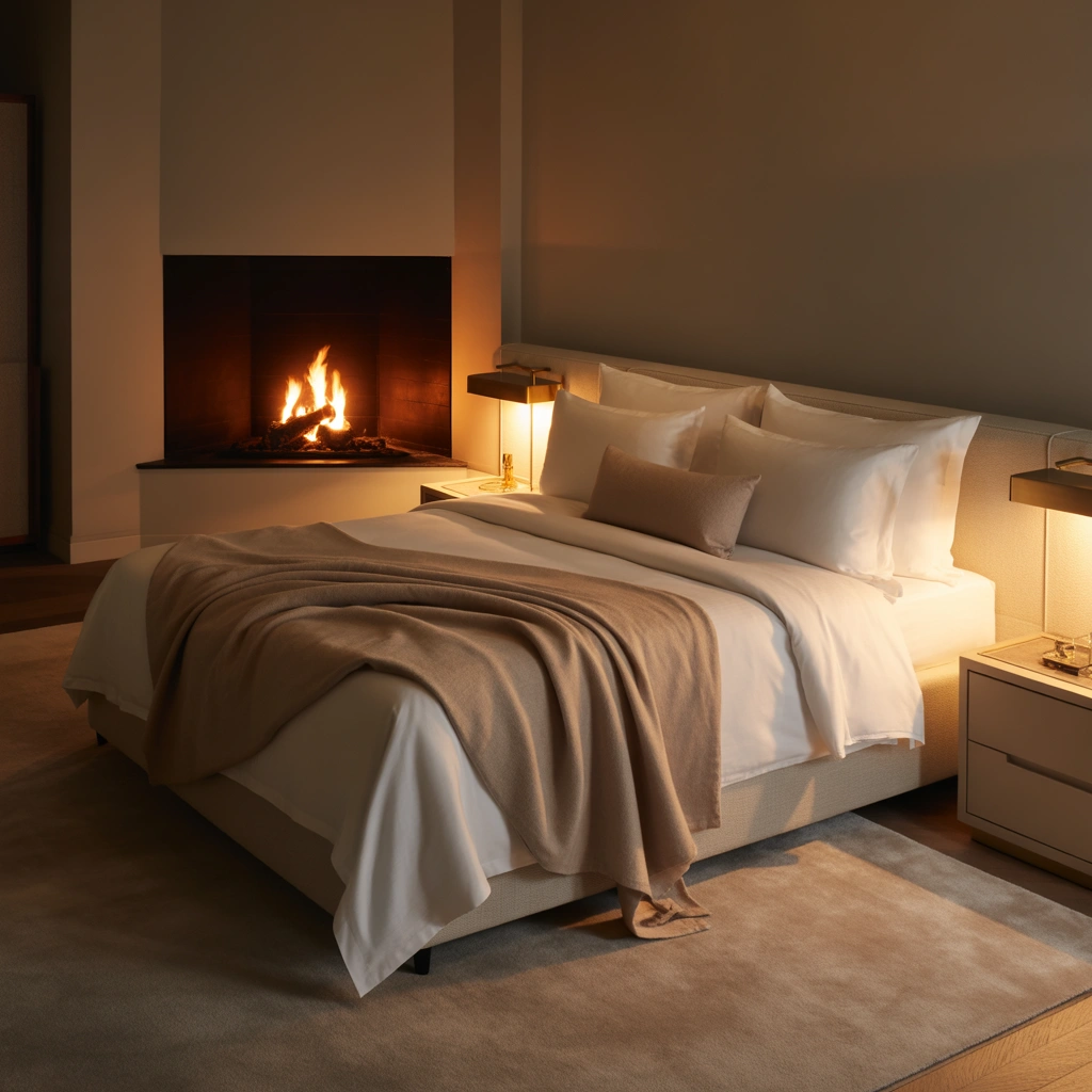 Small Bedroom Corner Fireplace