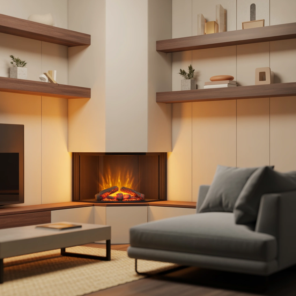 Small Corner Fireplace For Apartments