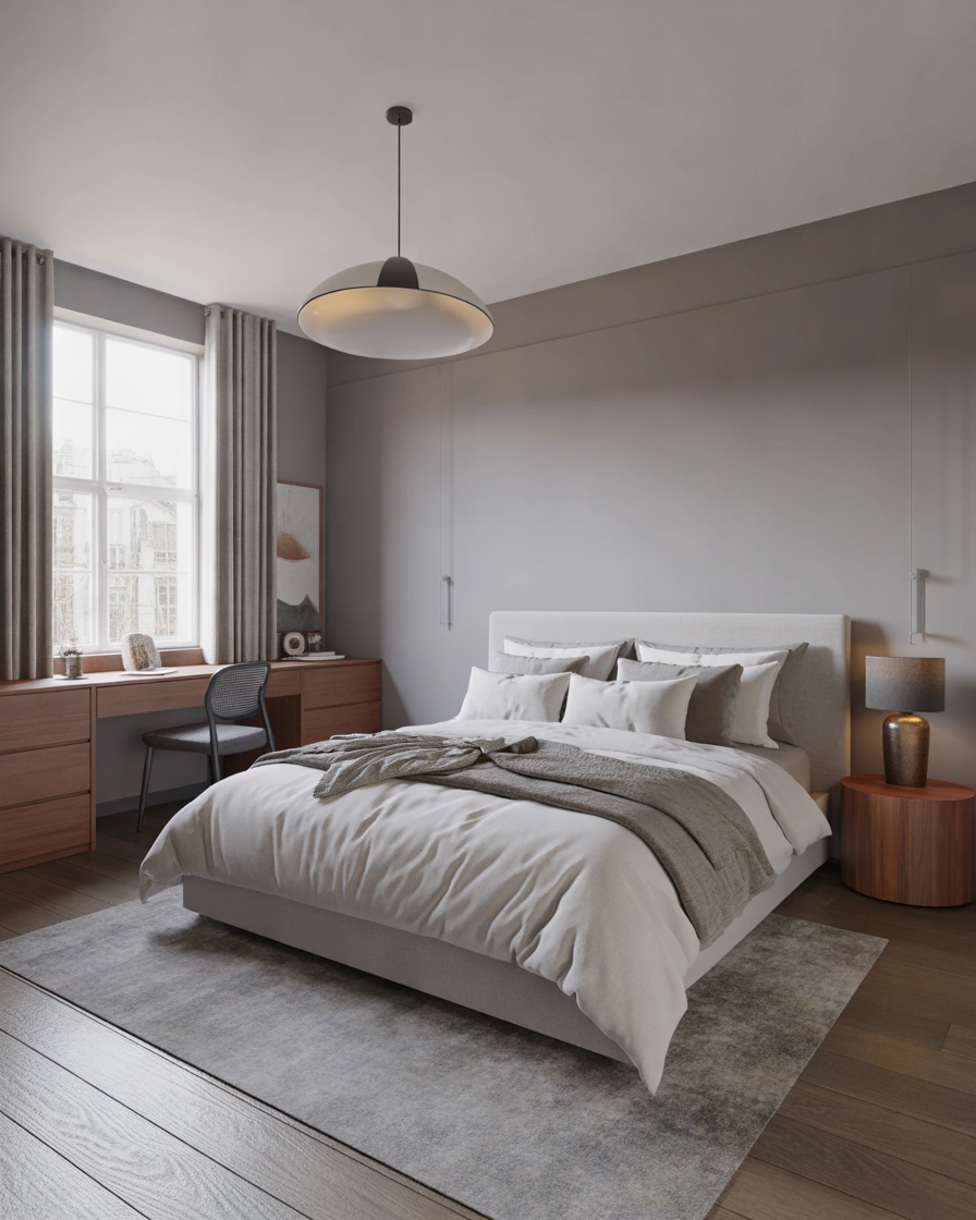 Soft Gray – A Versatile Modern Bedroom Paint Color