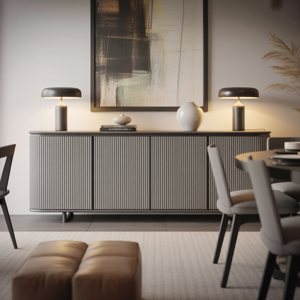 Style a Modern Dining Room Buffet With Two Minimalist Lamps