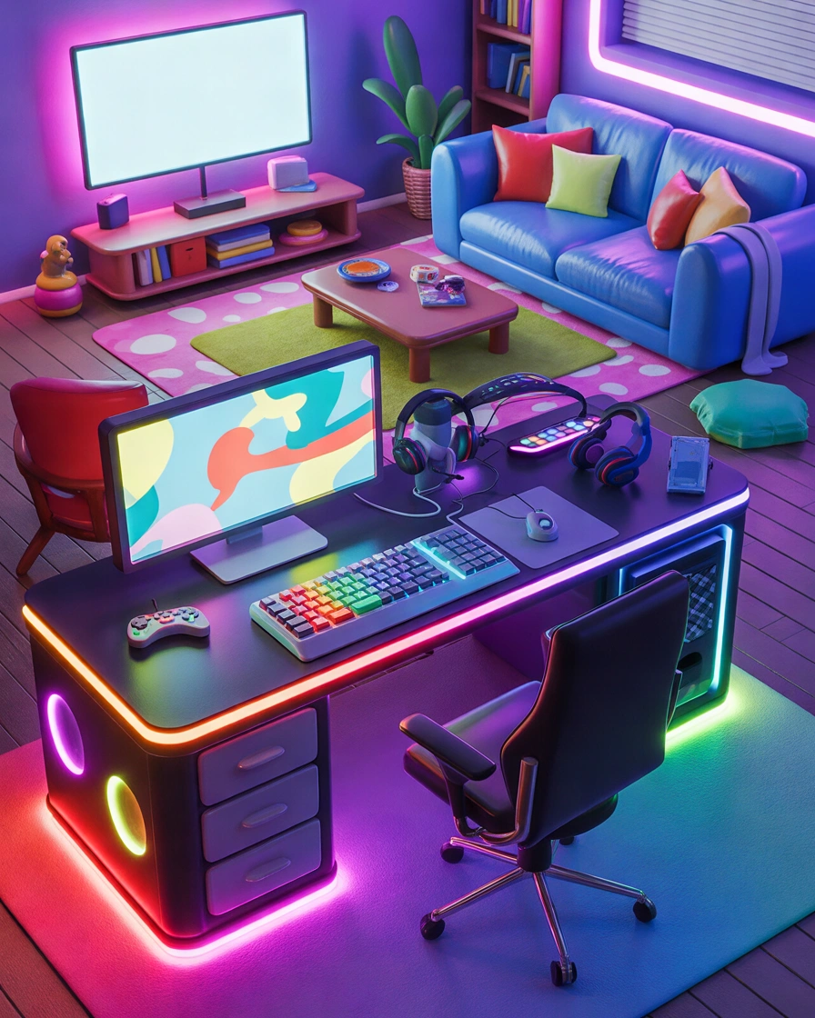 Toca Boca Living Room With Gaming Setup