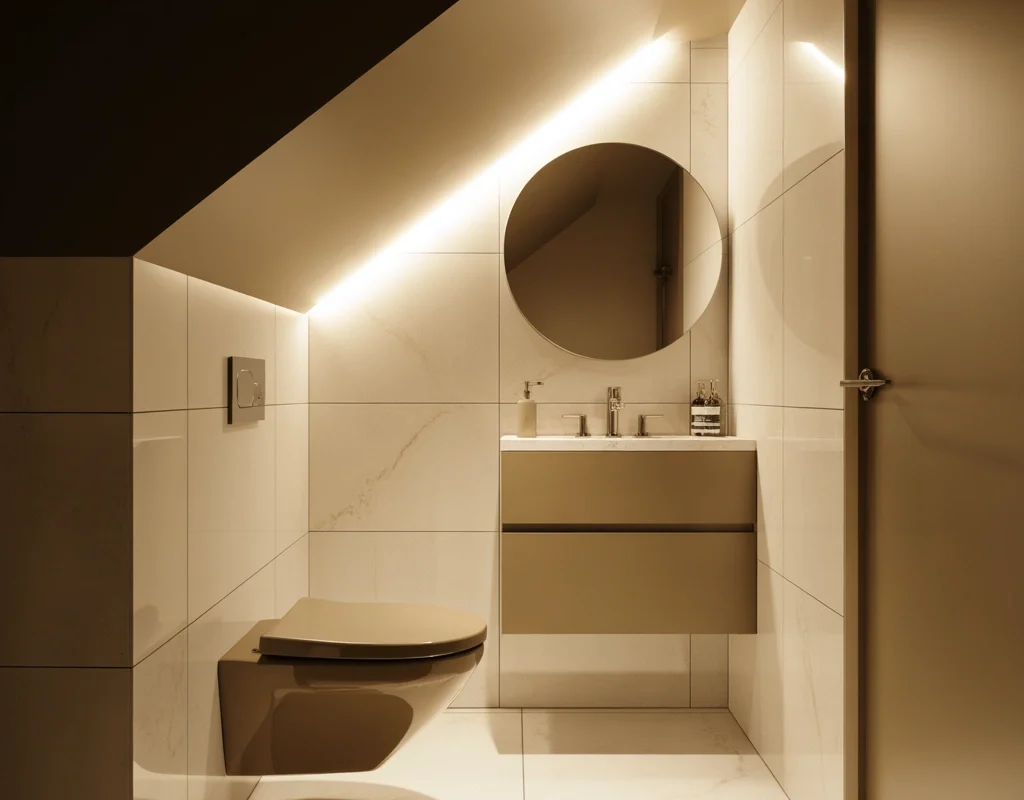 Under Stairs Bathroom Design for Maximum Space Efficiency