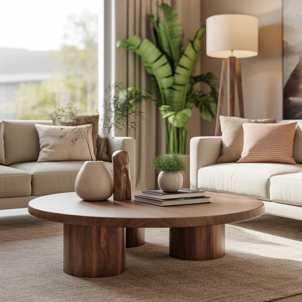 Use Books and Natural Elements Together for an Organic Style