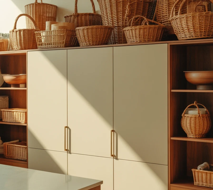 Use Decorative Baskets For Texture And Storage