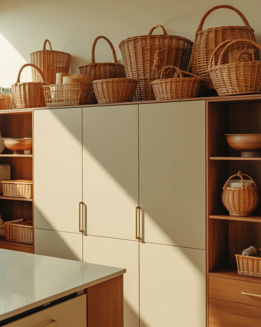 Use Decorative Baskets For Texture And Storage