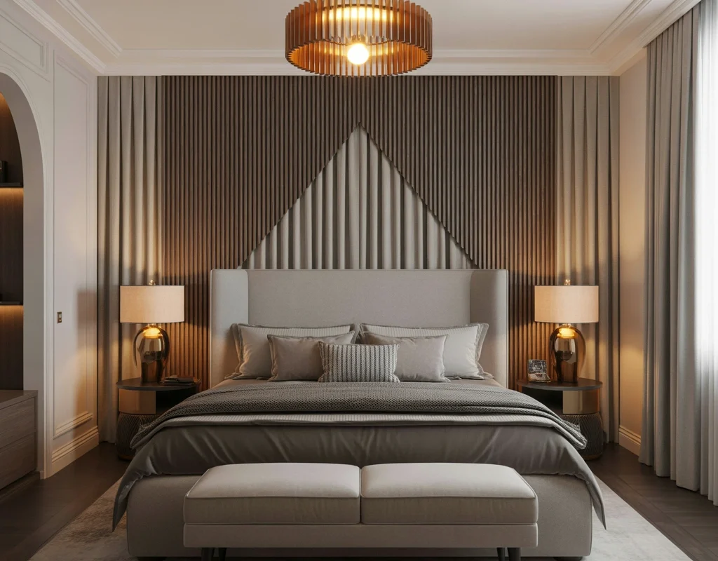 Use Gray Curtains to Create a Hotel Inspired Bedroom