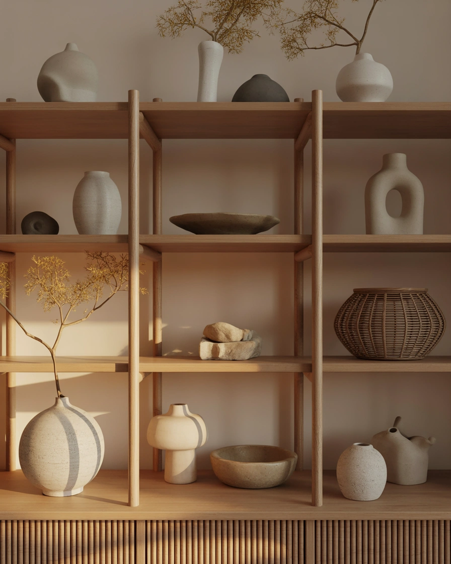 Use Handmade Ceramics and Natural Decorative Objects