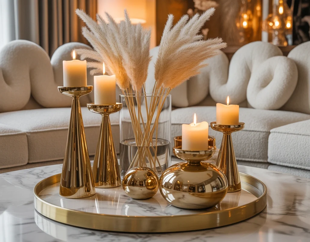 Use Mirrors and Reflective Accessories for a Luxury Effect