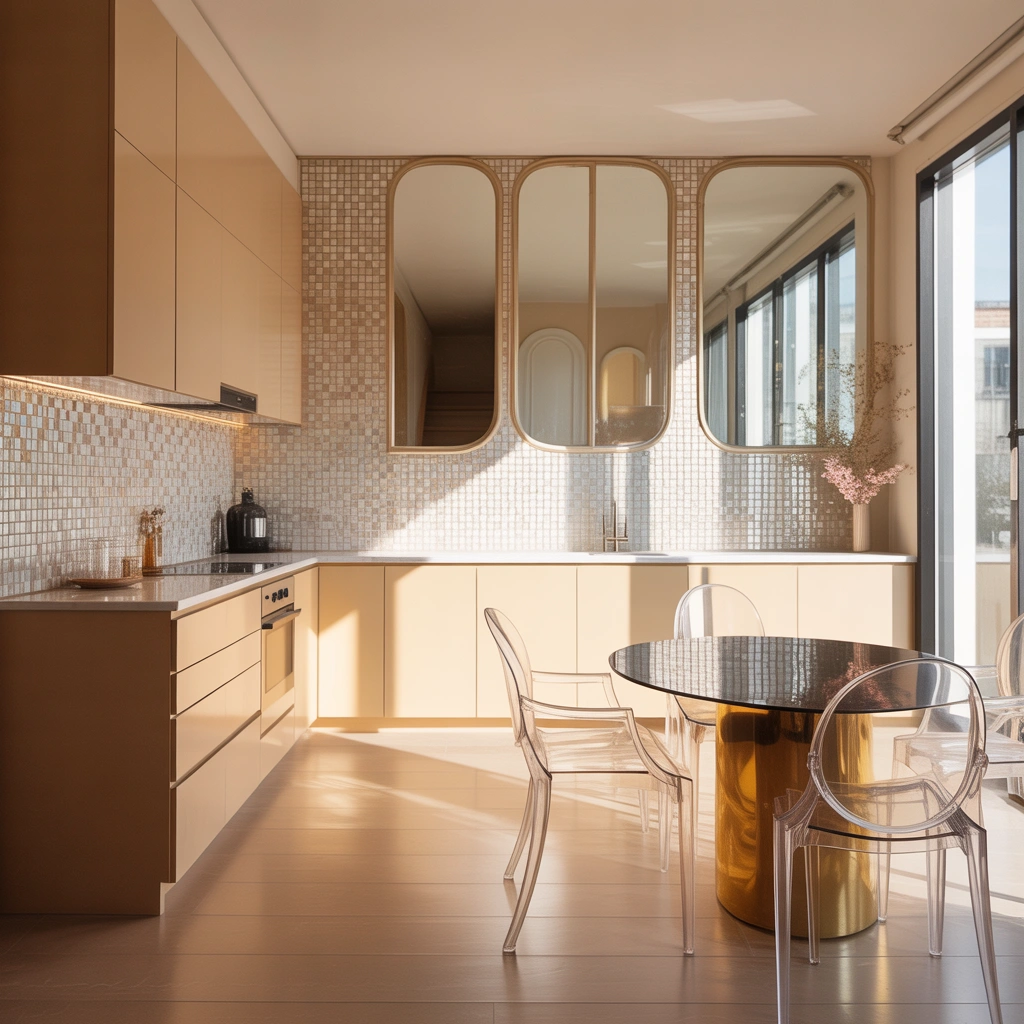 Use Mirrors and Reflective Surfaces to Make the Apartment Feel More Spacious