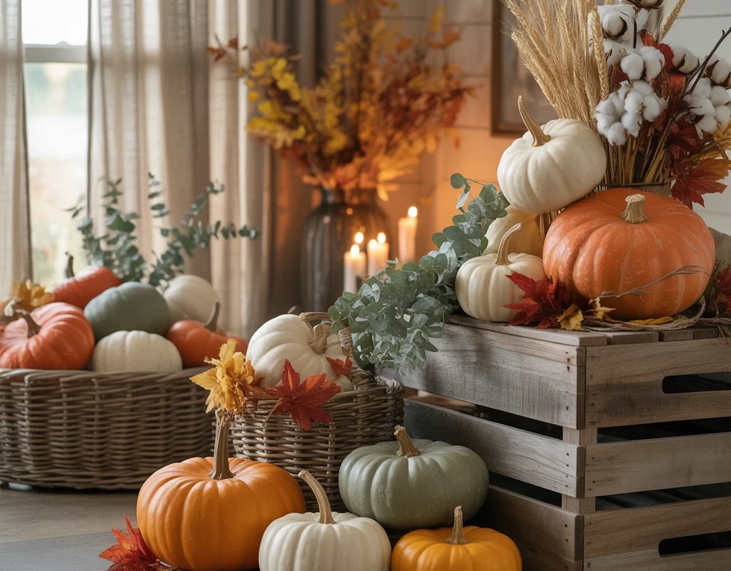 Use Pumpkins as Creative Thanksgiving Home Decorations