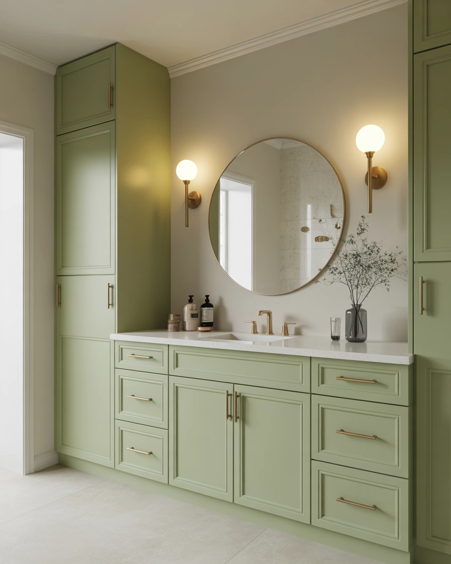 Use Seafoam Green Bathroom Cabinets for a Stylish Color Statement