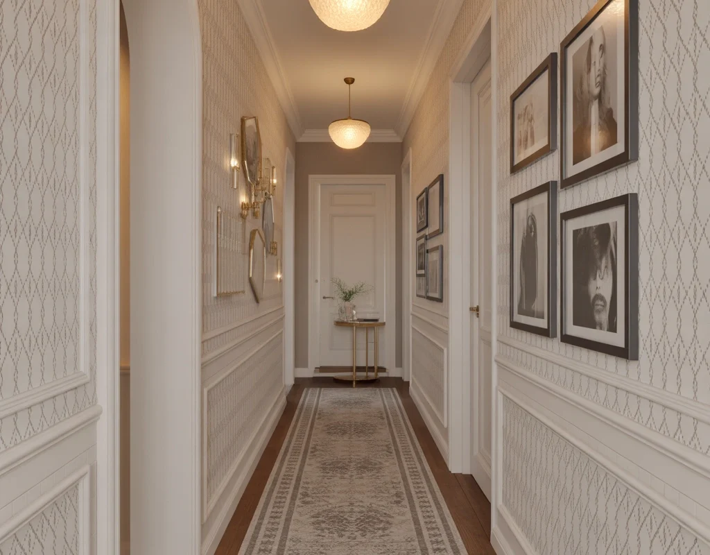 Use Wallpaper to Add Pattern and Character to Your Hallway Walls