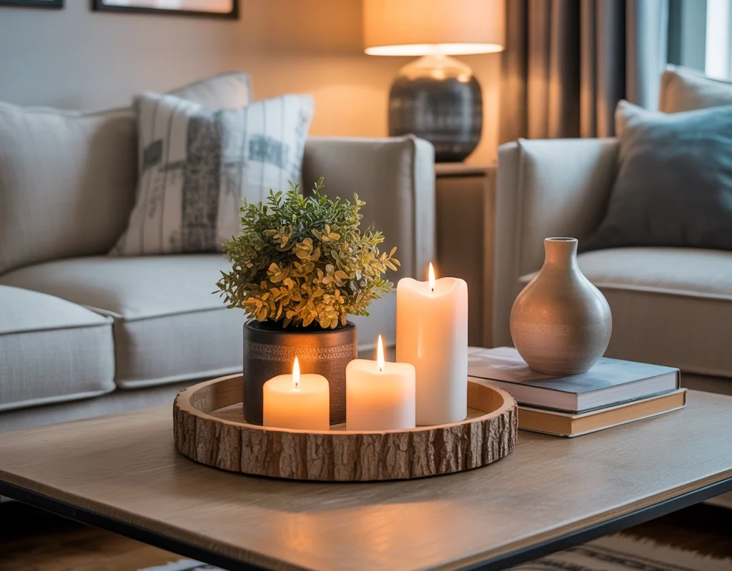 Use a Decorative Tray to Create an Organized Look