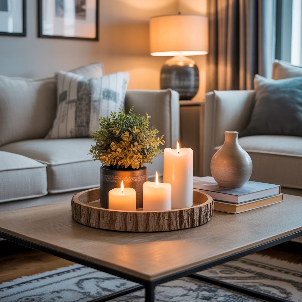 Use a Decorative Tray to Create an Organized Look