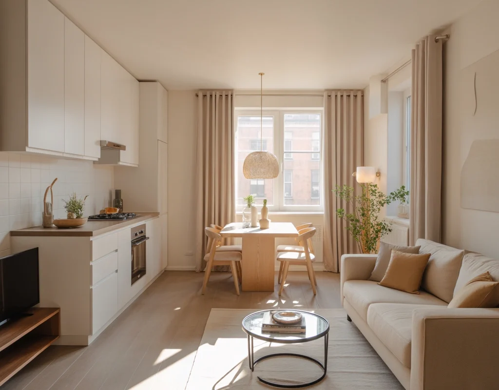 Use a Light Color Palette to Make the Apartment Feel Larger