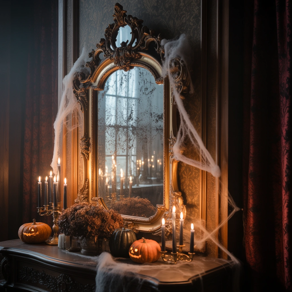 Vintage Halloween Mirrors With a Haunted Victorian Touch