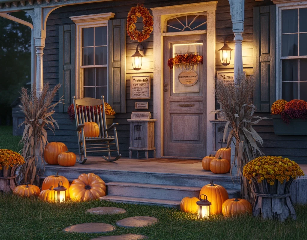 Vintage Halloween Porch Displays With a Haunted Cottage Feel