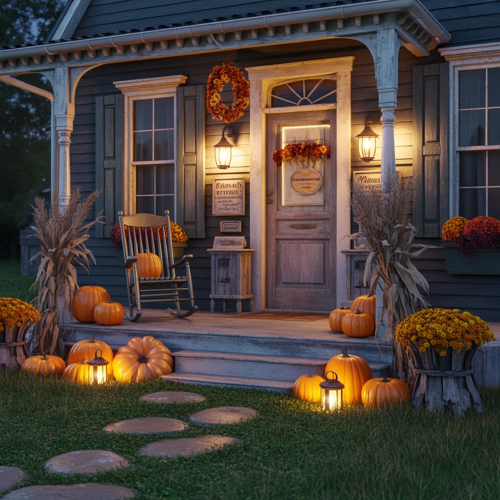 Vintage Halloween Porch Displays With a Haunted Cottage Feel