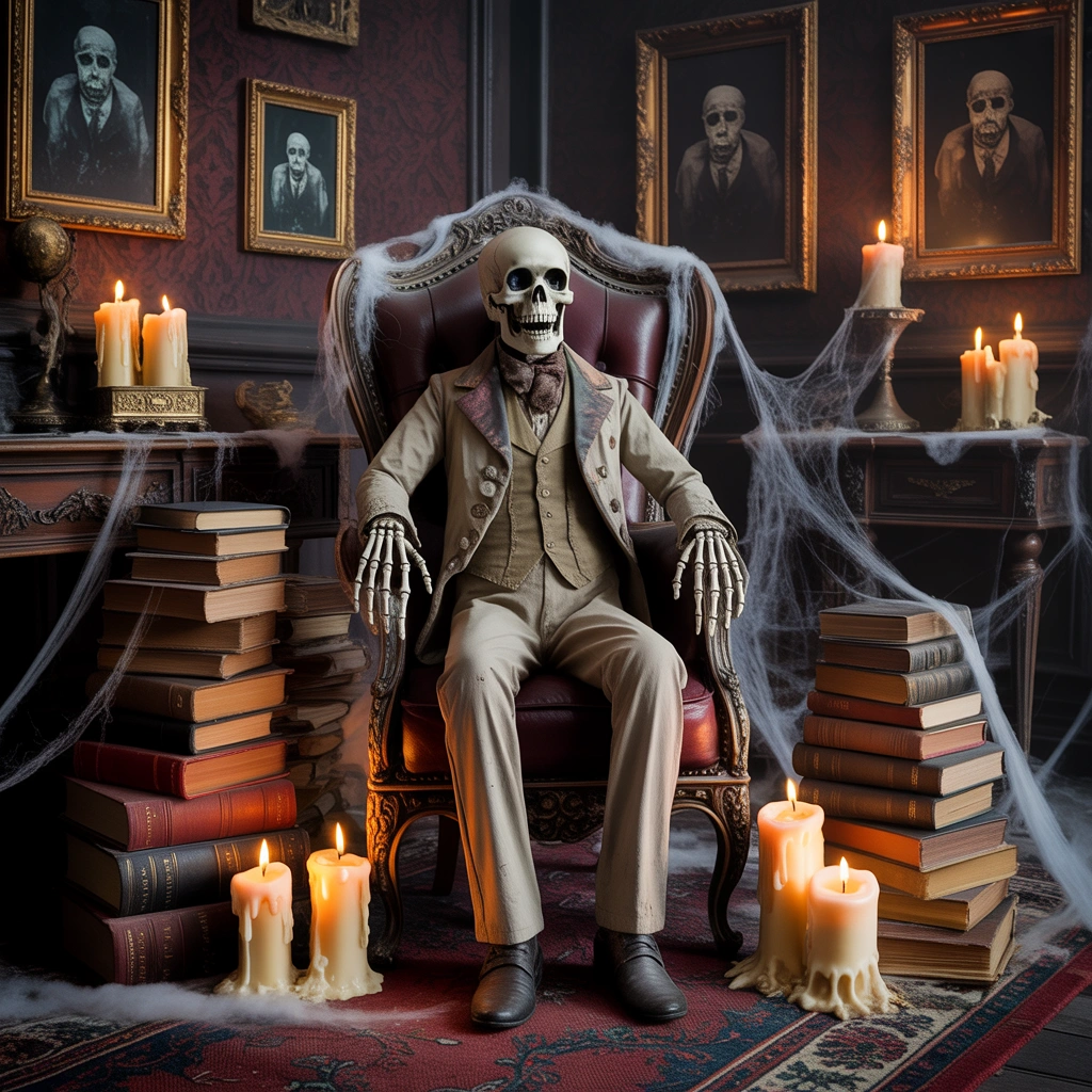 Vintage Halloween Skeleton Decorations With an Antique Style
