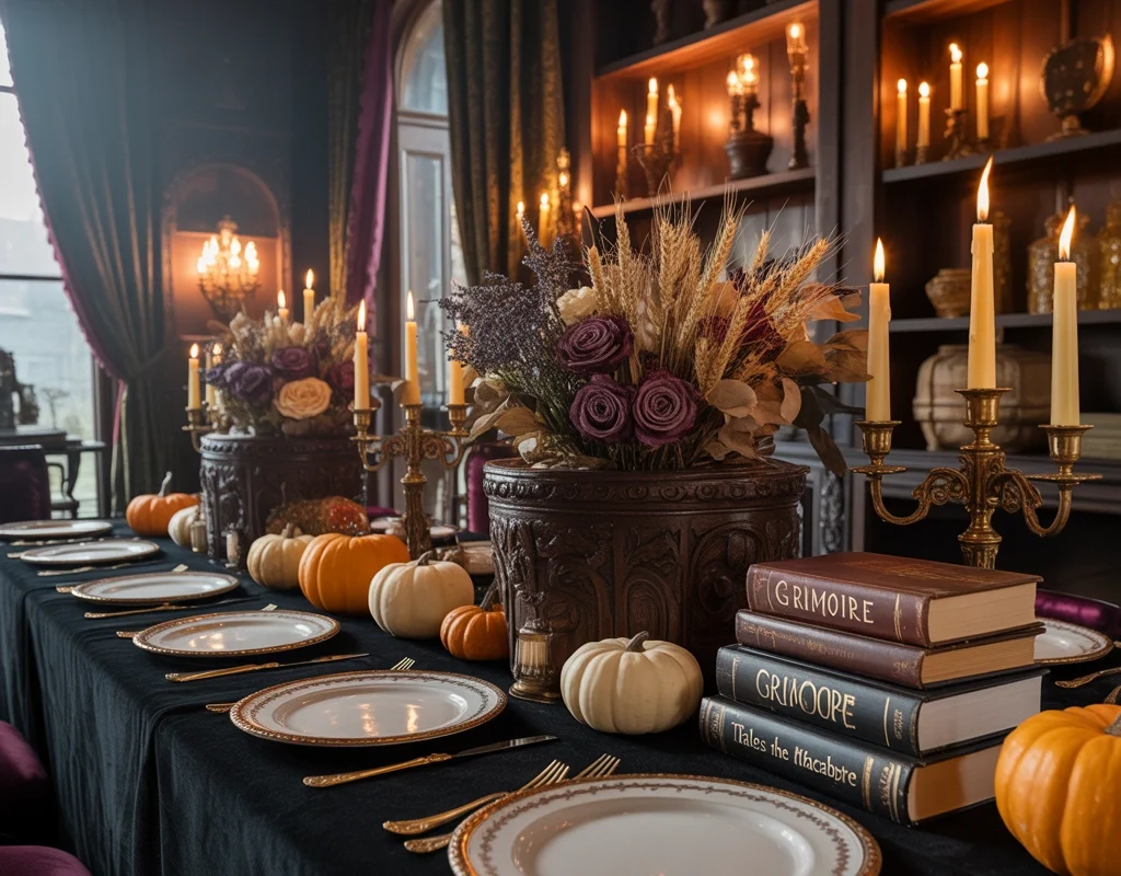 Vintage Halloween Table Settings for a Nostalgic Dinner