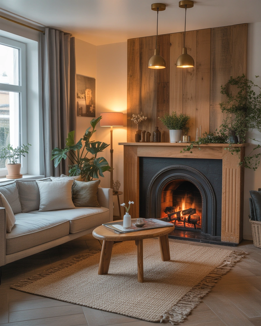 Wooden Fireplace Surround For a Warm Natural Look