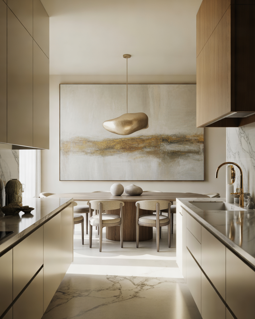 Add-Abstract-Artwork-for-a-Contemporary-Kitchen-Design