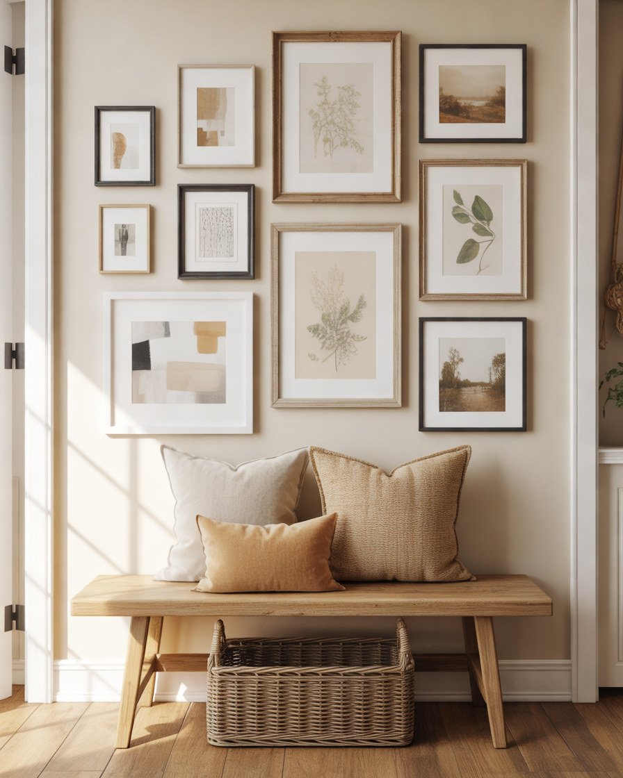 Add-Character-With-a-Beautifully-Curated-Entryway-Gallery-Wall
