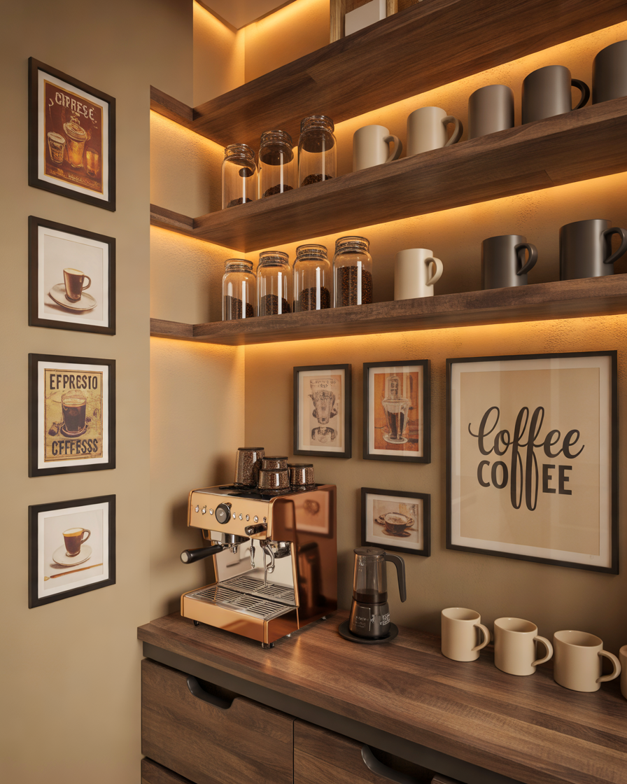 Add-Coffee-Themed-Wall-Art-for-a-Cozy-Kitchen-Corner