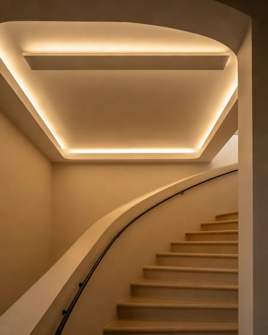 Add-Cove-Lighting-to-the-Staircase-Ceiling