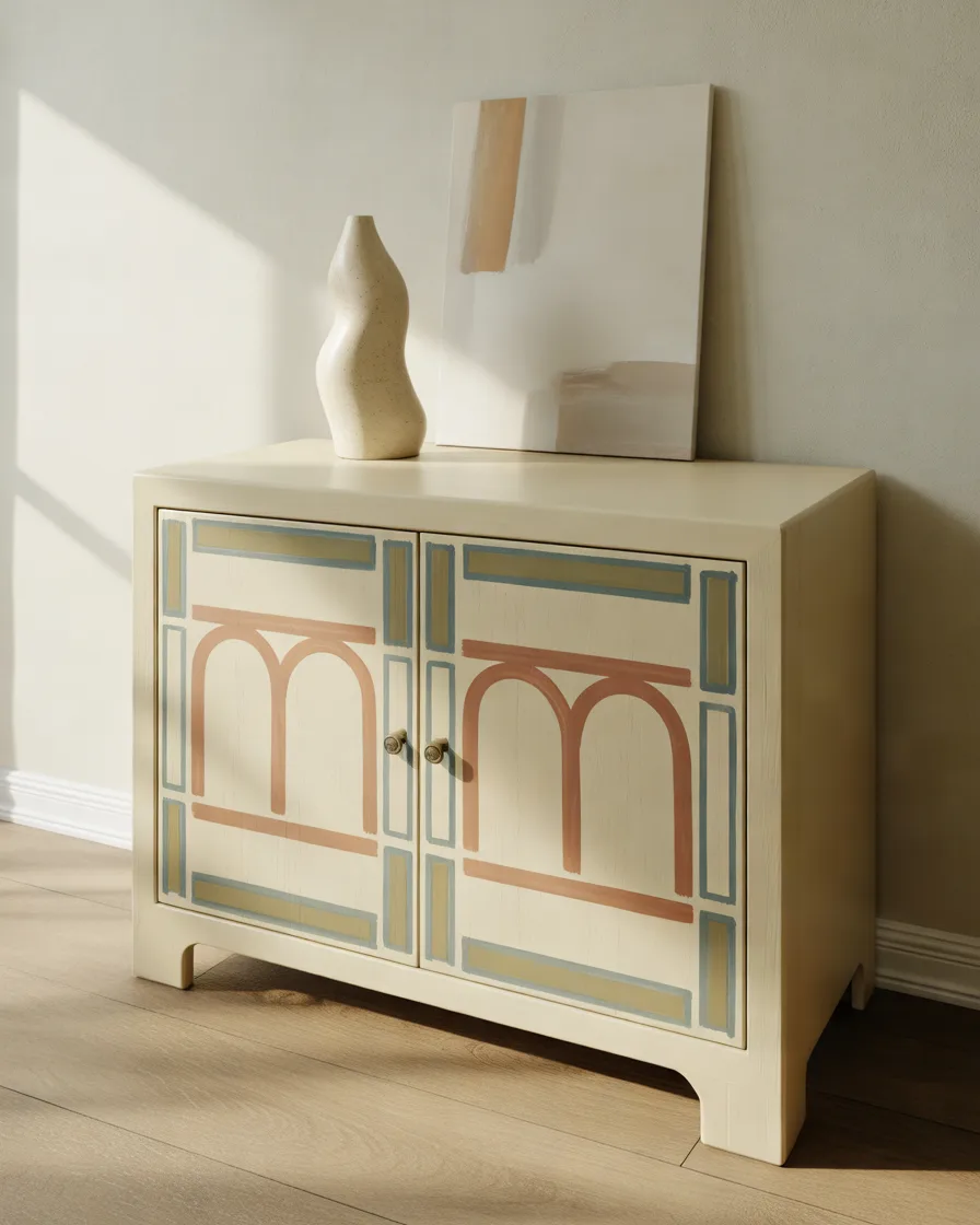 Add-Geometric-Patterns-to-a-Painted-Cabinet