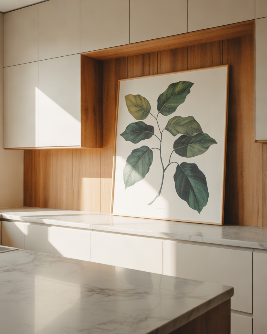 Add-Oversized-Botanical-Kitchen-Wall-Art