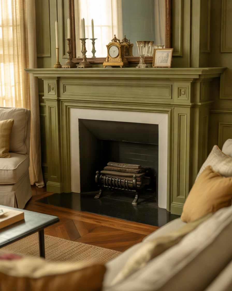Add Traditional Charm With a Painted Wood Surround