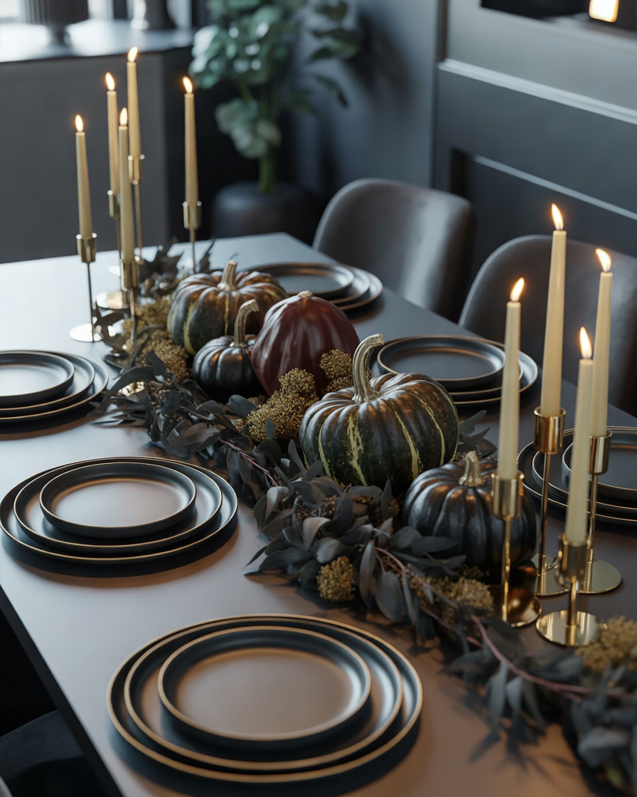 Add-a-Modern-Black-and-Gold-Fall-Dining-Table-Theme